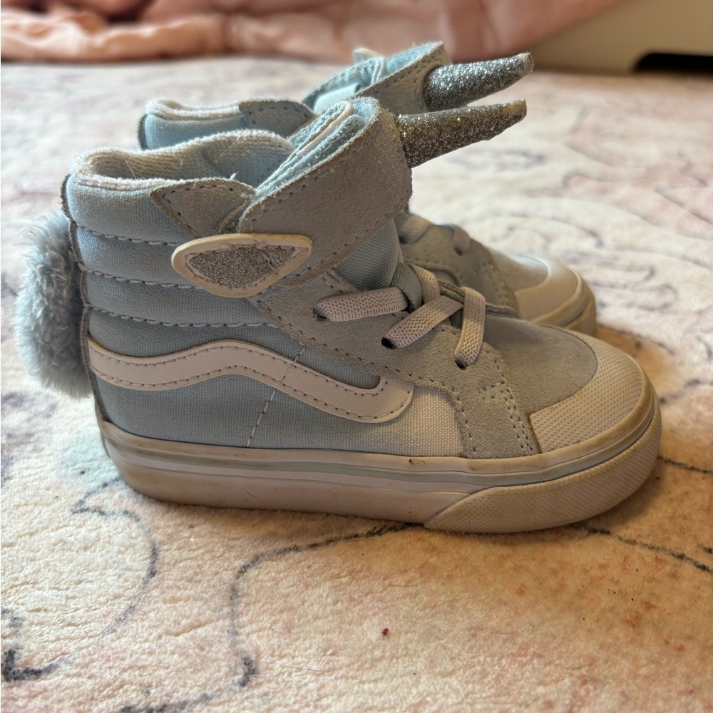 Light Blue Unicorn Toddler Vans